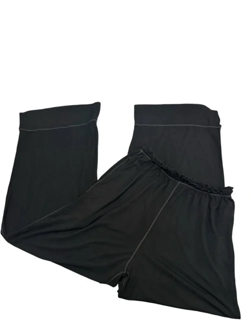 FREE PEOPLE- WOMEN'S SMALL -BLACK ELASTIC WAIST PULL-ON LOUNGE PANTS Size XS